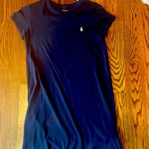 Navy blue polo dress. Washed and never worn.